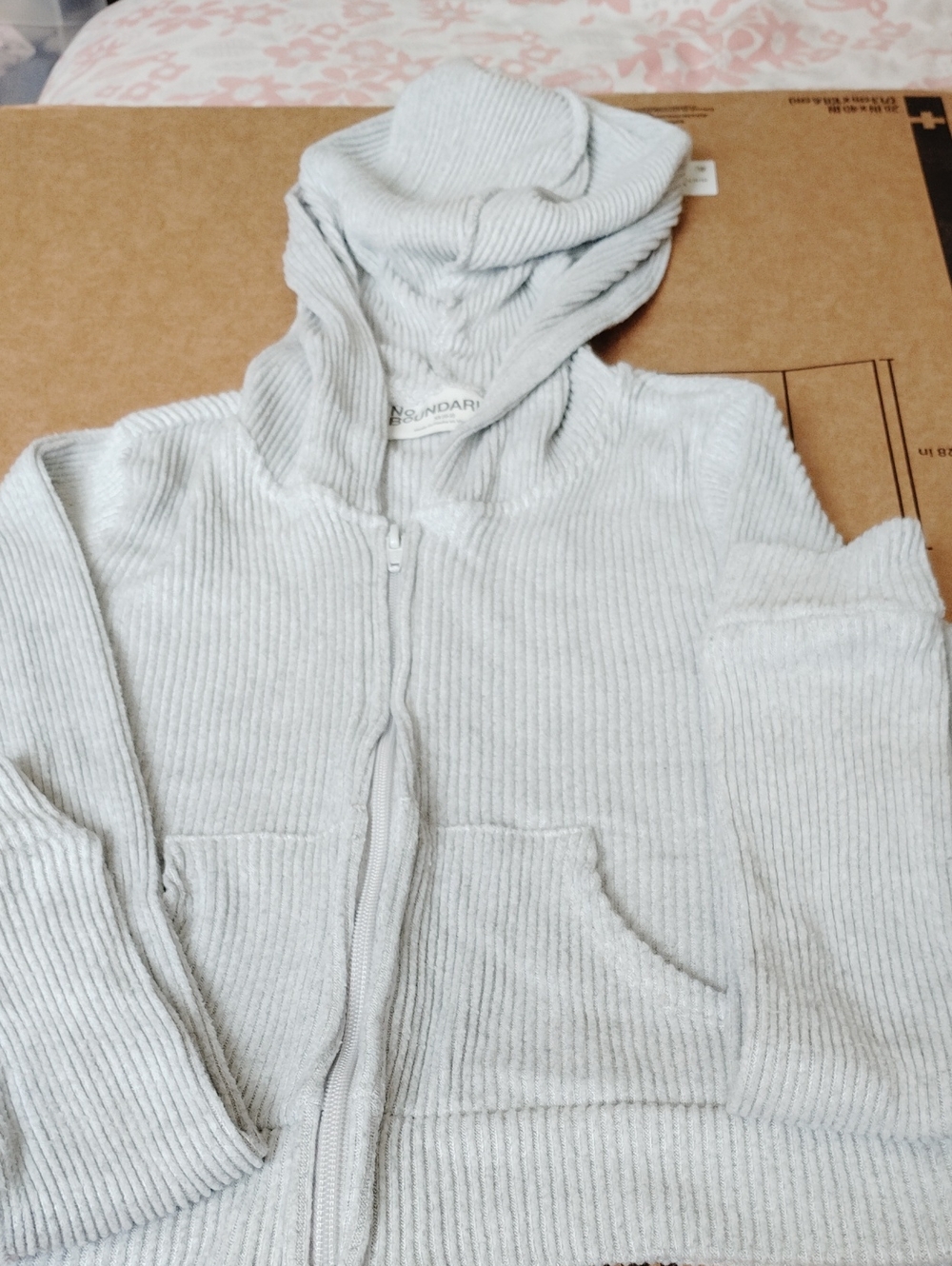 No Boundaries Light Gray  Hoodie Sweater